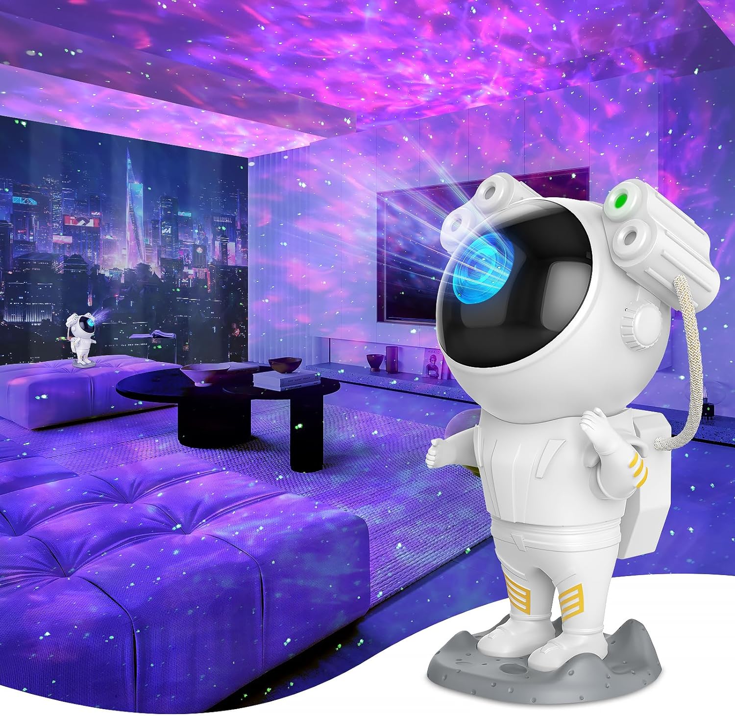 Star Projector Galaxy Night Light - Astronaut Starry Nebula Ceiling LED  Lamp with Timer and Remote, Gift for Kids Adults for Bedroom 
